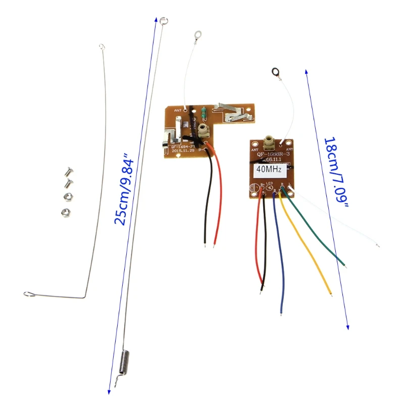 4CH 40 МГц пульт дистанционного передатчика и приемника с антенной для DIY RC автомобиля робота