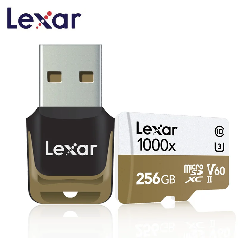 Оригинальная Micro SD карта Lexar 256GB tf V60 cartao de memoria U3 профессиональная автомобильная