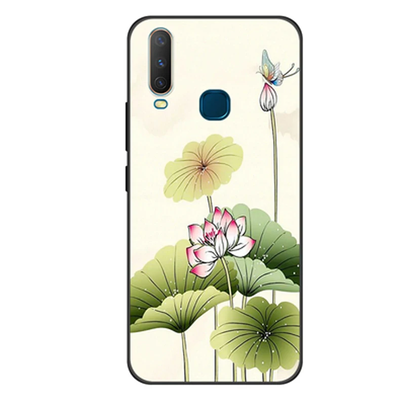 Мягкий силиконовый бампер для vivo Y17 2019 чехол телефона HD с рисунком из мультфильма
