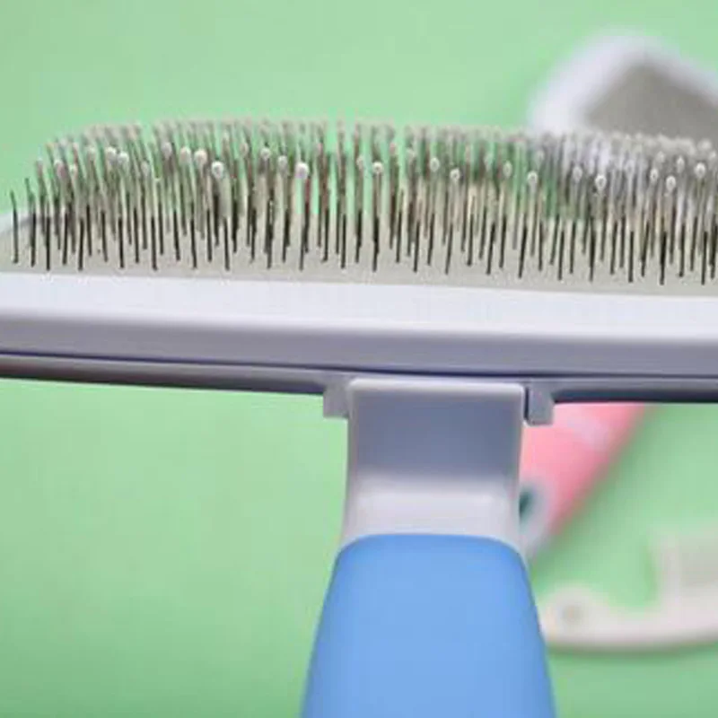 Dog Brush Grooming Brush Comb Pet Dog Cat Hair Removal Brush Comb Pet Grooming Tools Anti-slip Handle Pet Needle Comb (2)