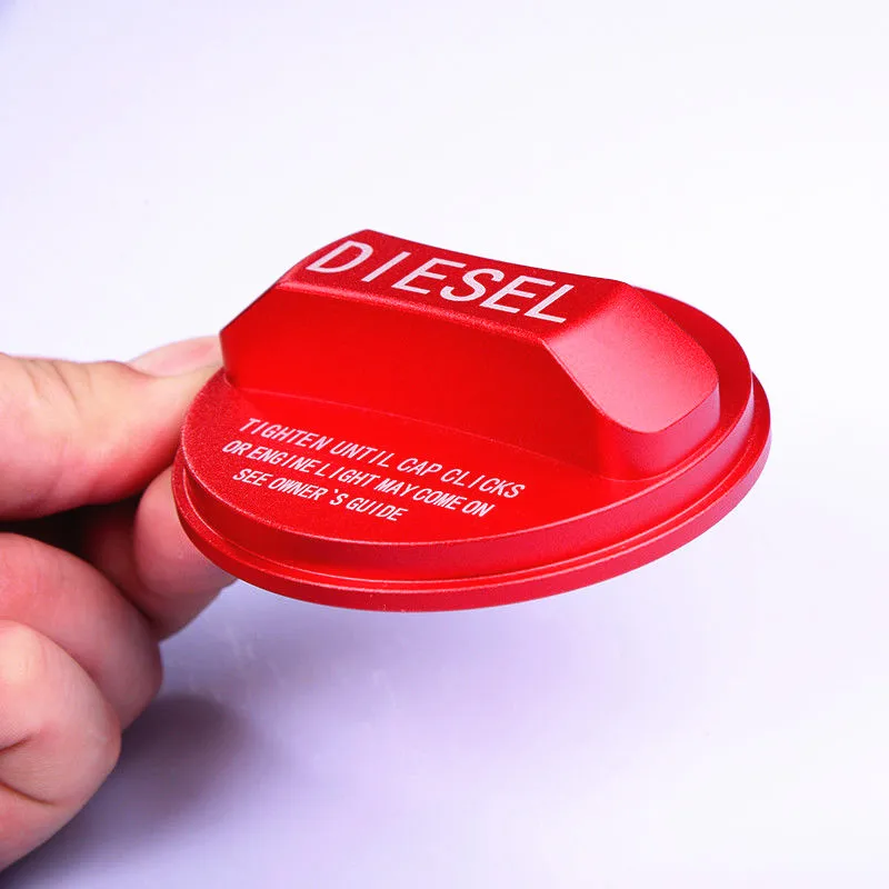 Aluminium Alloy Red Blue Diesel Fuel Tank Cap Cover Trim For Jaguar XE