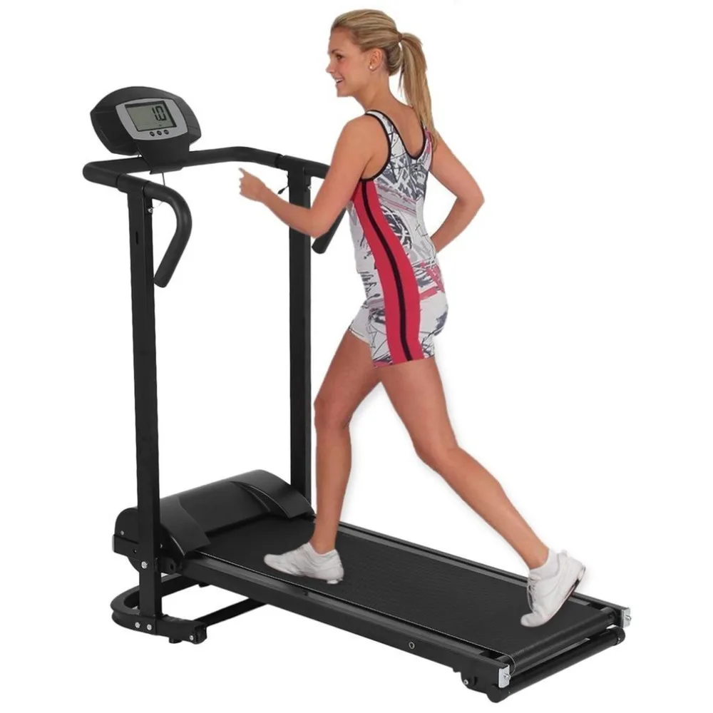 

Household Mechanical Treadmill With LCD Display Low Noise Walking Machine Foldable Trainer Fitness Treadmill Home Gym Equipment