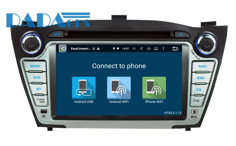 Top Android 8.0 7.1 Car Radio DVD Player GPS Navigation For Hyundai IX35 Tucson 2009-2015 Android Car Stereo Multimedia Audio Video 5