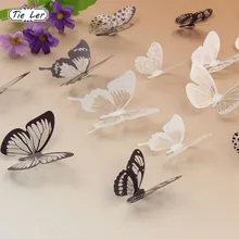 Галстук; 18 шт./компл. 3D с украшением в виде кристаллов бабочки DIY домашний декор настенные наклейки для детской комнаты для рождественской вечеринки Украшение Наклейка