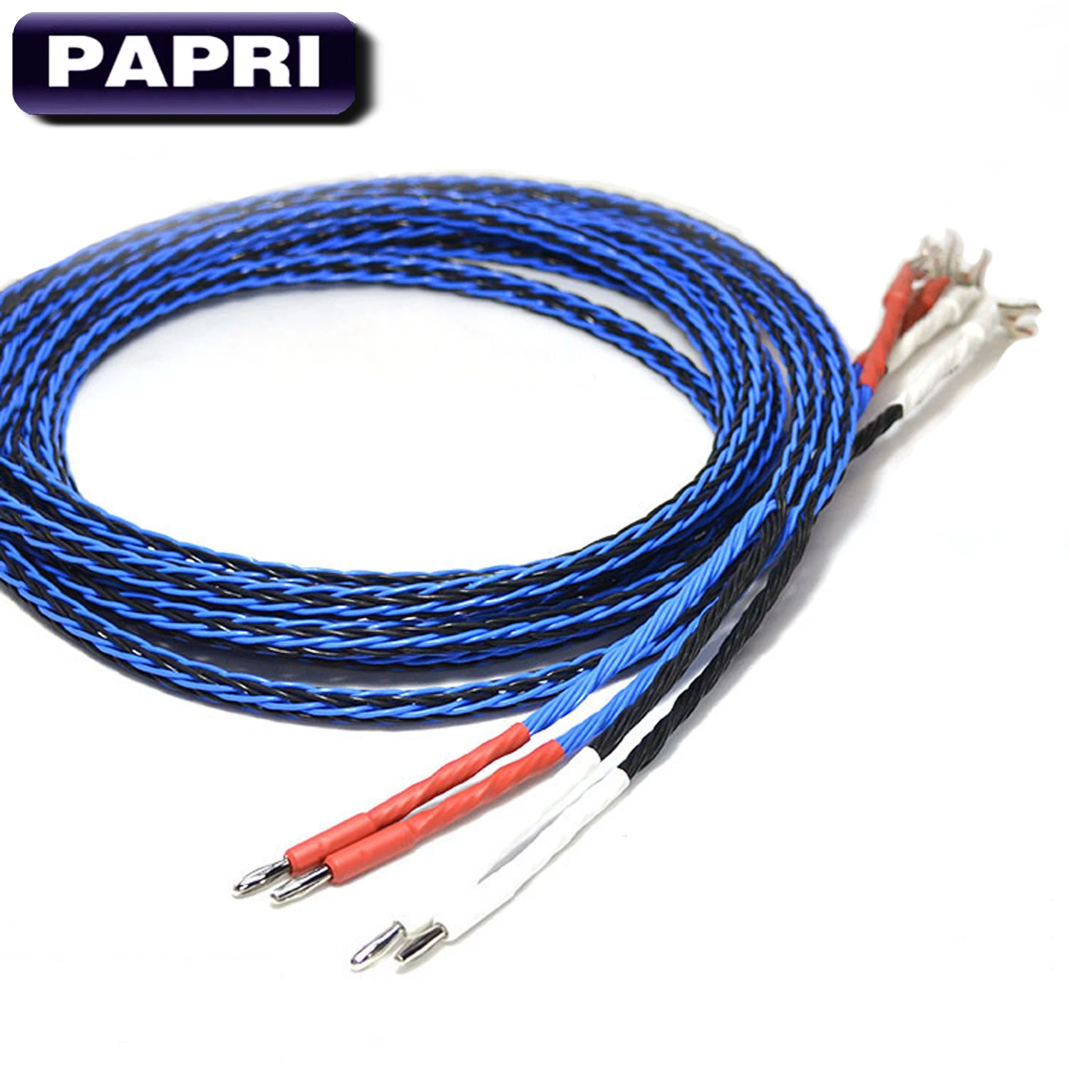 PAPRII DIY 8TC PTFE изоляции провода OCC Динамик кабель типа &quotбанан&quot Вилка разъема