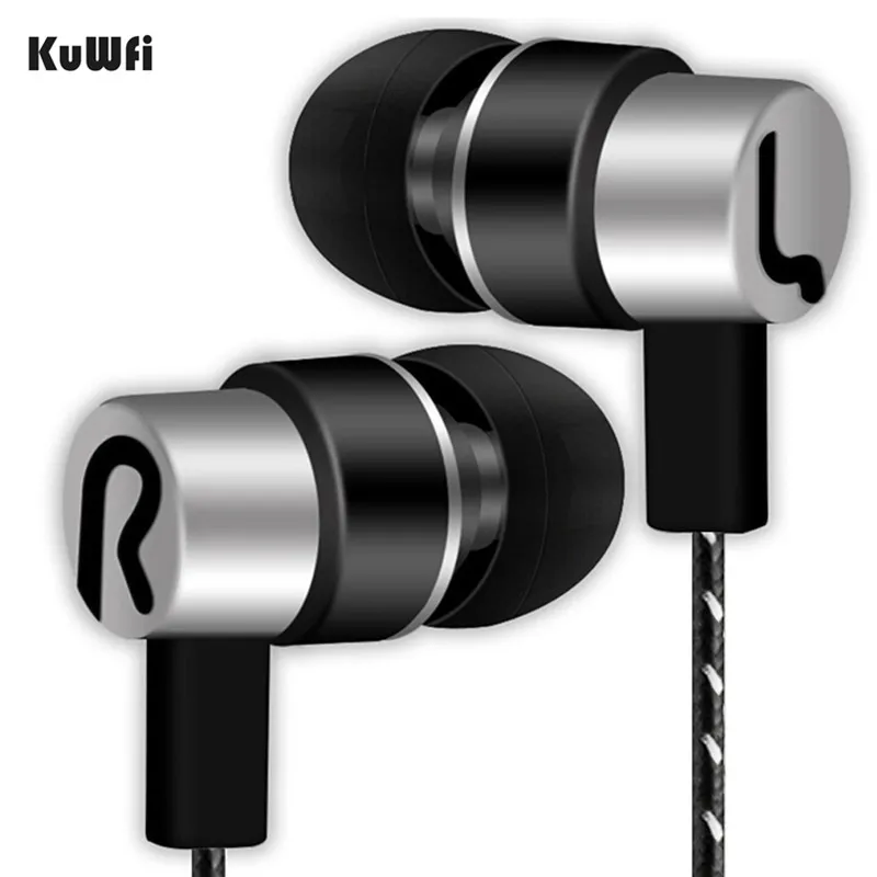 

KuWfi Sports Earphone Without Microphone 3.5mm In-Ear Headphones Stereo Earbuds Headset for Computer Cell Phone MP3 Music
