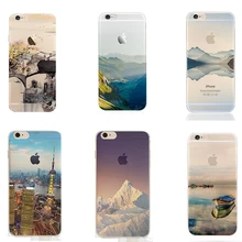 

Mountain Forest Clouds Print Soft TPU Silicone Back Cover For iPhone 7 7plus 6 s 6s 5 5s Phone Case Beatiful Landscape Scenery