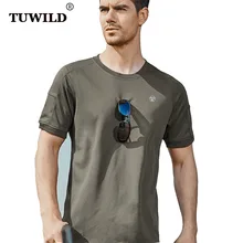 Летняя тактическая футболка с круглым вырезом, быстросохнущая Мужская Спортивная футболка с короткими рукавами, эластичная быстросохнущая одежда