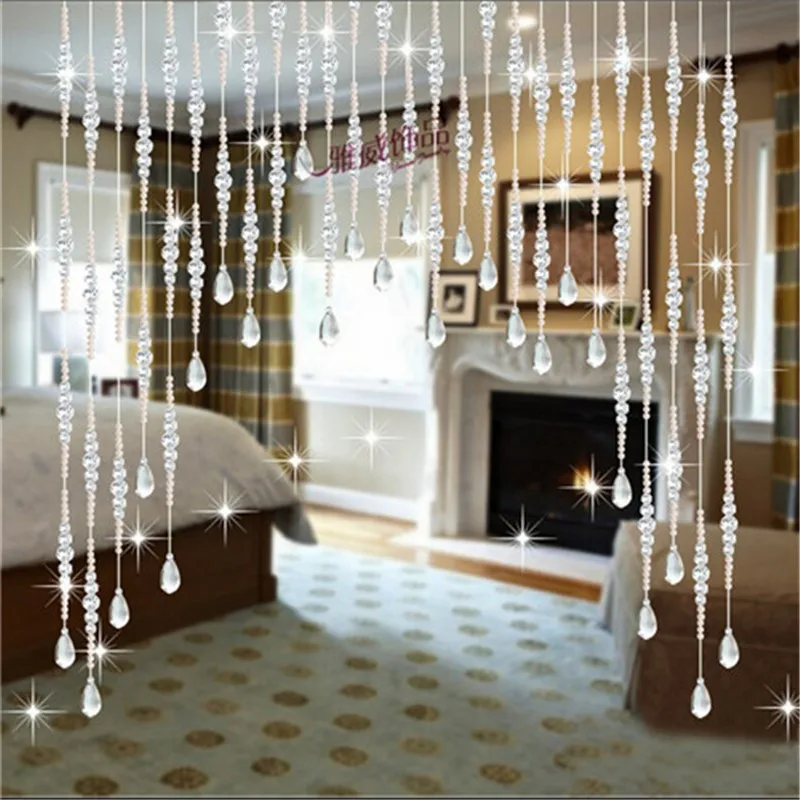 10pcs 1 Meters Diy Glass Crystal Beads Curtain Window Door Curtain