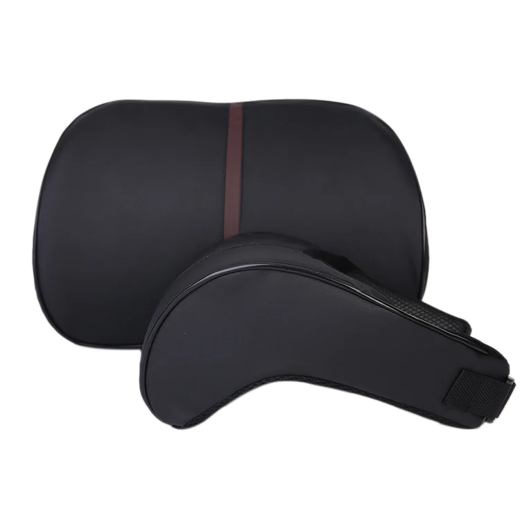 

Car Headrest Car Leather Neck Pillow Pillow Seat Back Support Lumbar Car Accessories