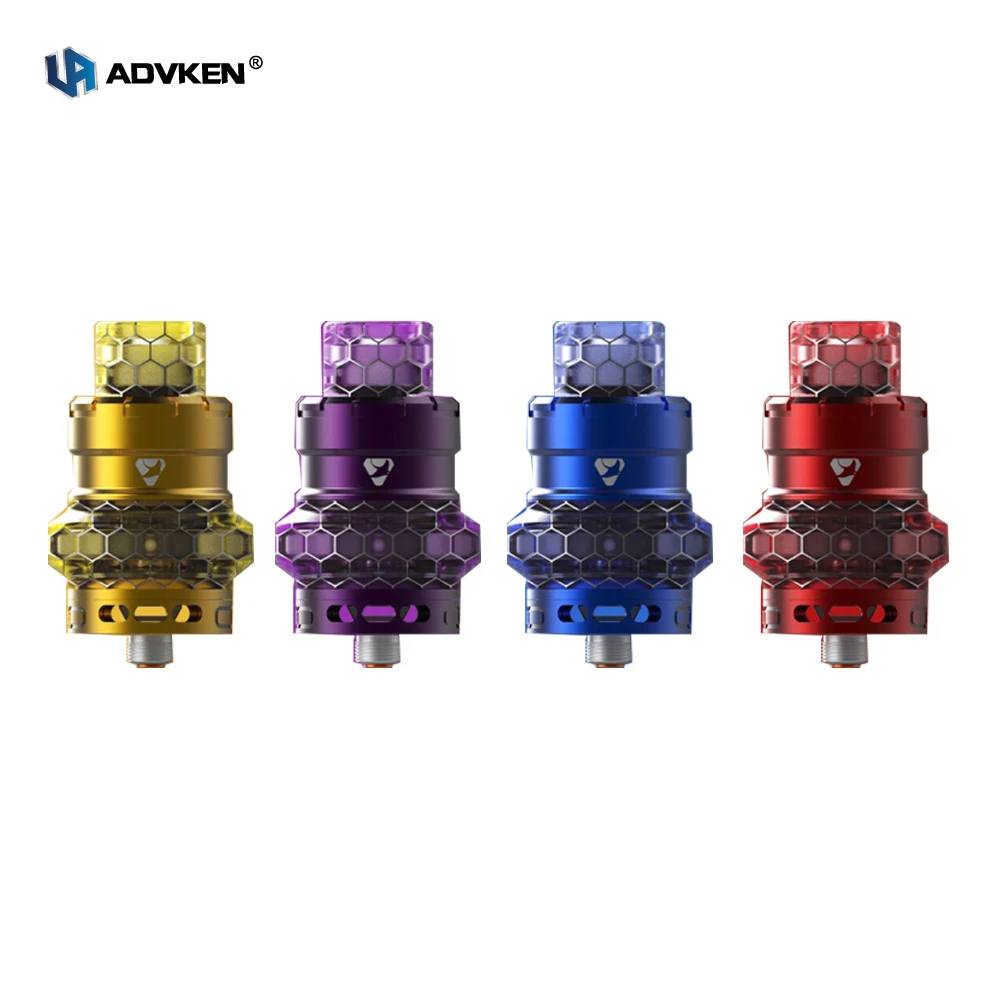 

Original Advken MANTA Tank 5ml Capacity 24mm Atomizer with 0.16ohm/0.2ohm Mesh Coil Sliding Top Cap Vape Tank Vs Manta RTA