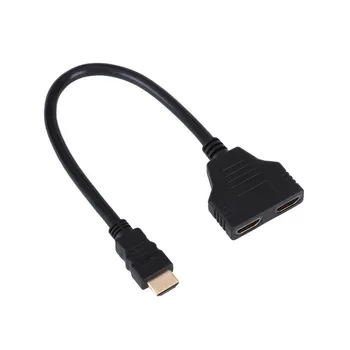 

1080P HDMI Port Male to 2 Female 1 In 2 Out Splitter Cable Adapter Converter 1.4V 30CM CA