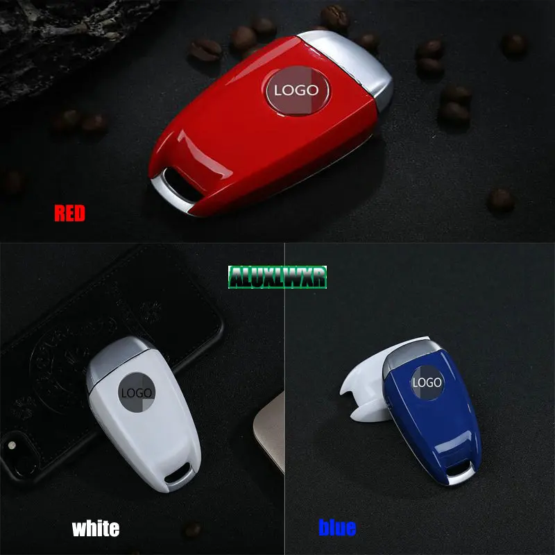 

3 Color ABS Paint Key Case Key Protection Cover Key Decoration Box For alfa romeo Giulia Stelvio 2017 Car Key auto Accessories