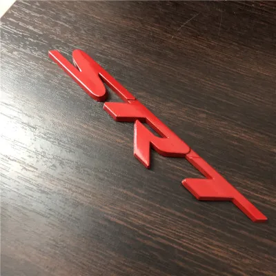 1х черный красный хром SRT 3D металлический Автомобильный логотип боковая эмблема наклейка задний багажник значок наклейки стиль - Название цвета: red