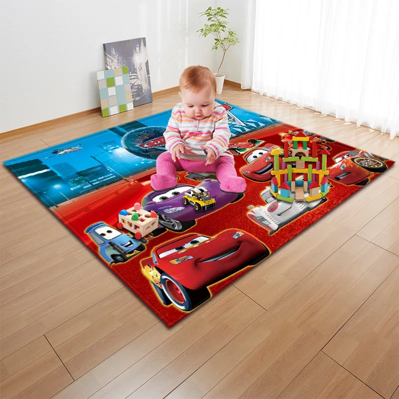 

3D Cartoon Toy Car Flower Earth Maze Color Printing Carpet In The Nursery Kids Rug Anti-slip Carpets For Living Room Round Cover