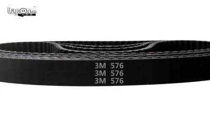 Free shipping 576-HTD3M-6mm Timing belt length 576mm width 6mm pitch 3mm Neoprene Rubber HTD 3M STD S3M fit pulley CNC machine |