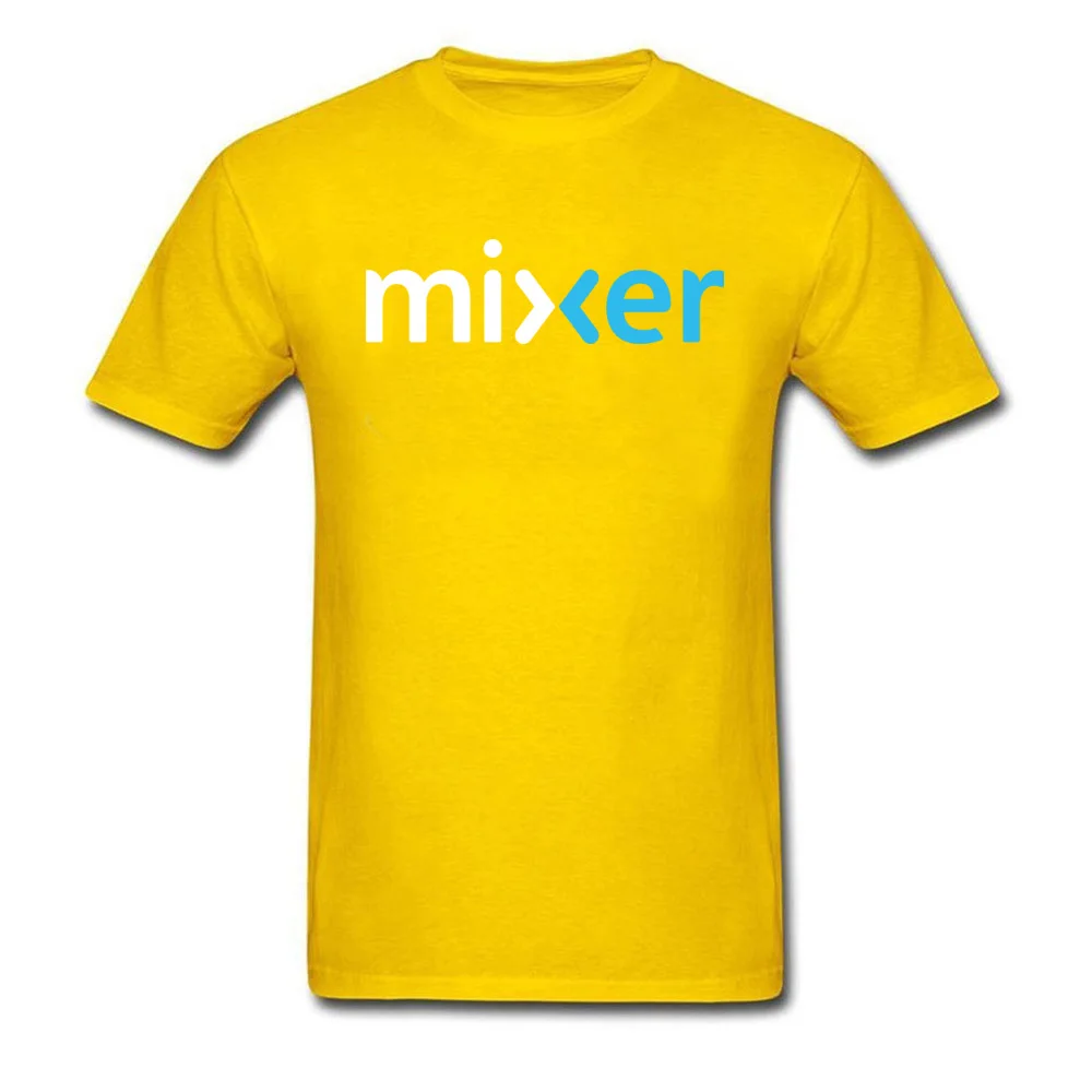 Mixer Logo Man 2018 New Design Tees Round Neck ostern Day 100% Cotton Top T-shirts 3D Printed Short Sleeve Top T-shirts Mixer Logo  yellow