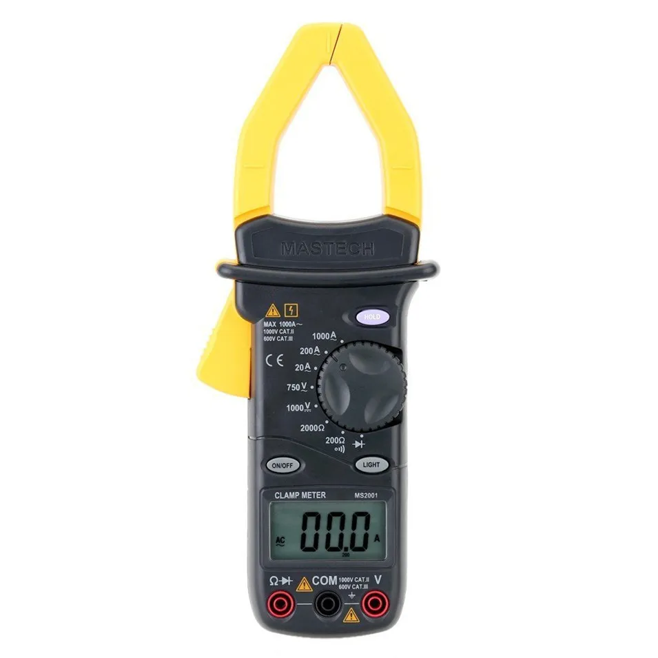 

MASTECH MS2001C Digital Clamp Meter Multimeter AC DC Voltage Current Diode Resistance Measurement