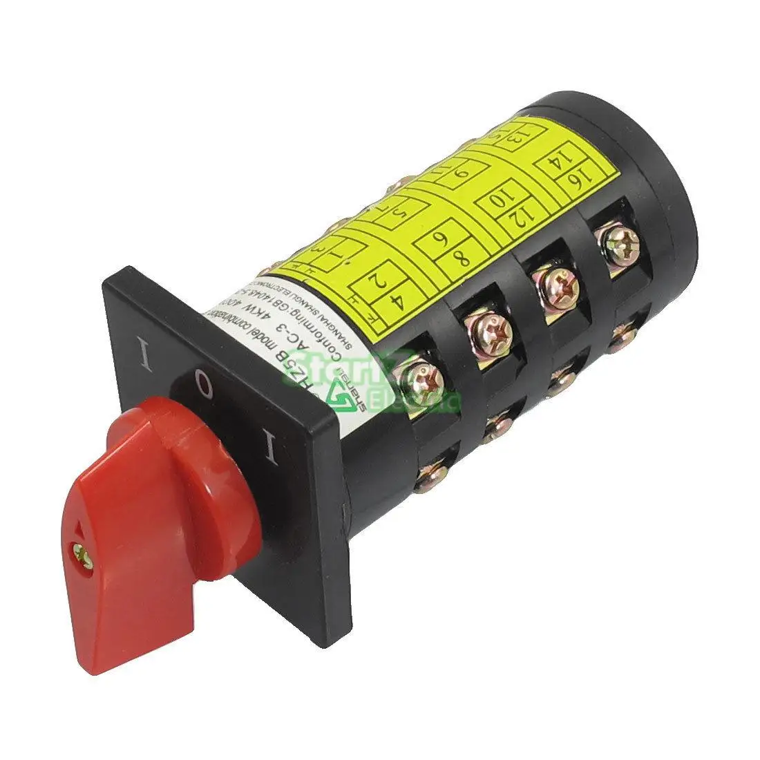 

Latching 16 Terminals 3 Position AC 380V 10A Cam Combination Changeover Switch