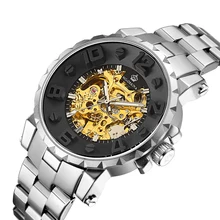 ORKINA мужские часы лучший бренд класса люкс Золотой Скелет автоматические механические часы с плавающими цифрами Relogio Masculino