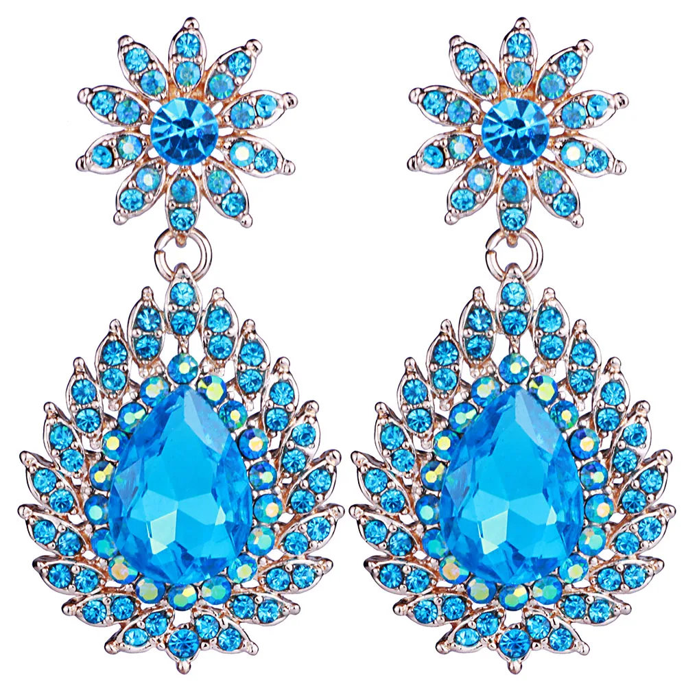 New Arrival Fashion Jewelry Clear Crystal Earrings Long Earrings for Women Wedding Bridal Drop Earrings