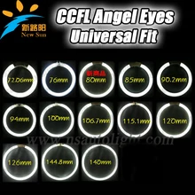 Бесплатная Доставка 4 шт. за комплект CCFL angel eyes фар гало кольцо 110 мм 115 мм красочные ангел глаза объектив проектора автомобиль фары