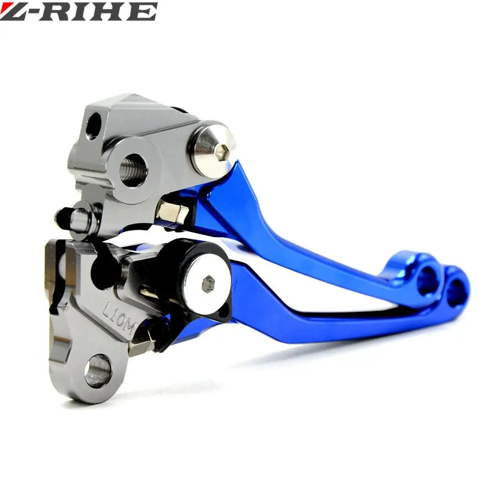 Кроссовый Байк CNC Pivot тормозные рычаги сцепления для honda CR80R 85R 125R 250R CRF 250X 450X 230F 250L/M 1000L SL230 XR230 650R - Цвет: Синий