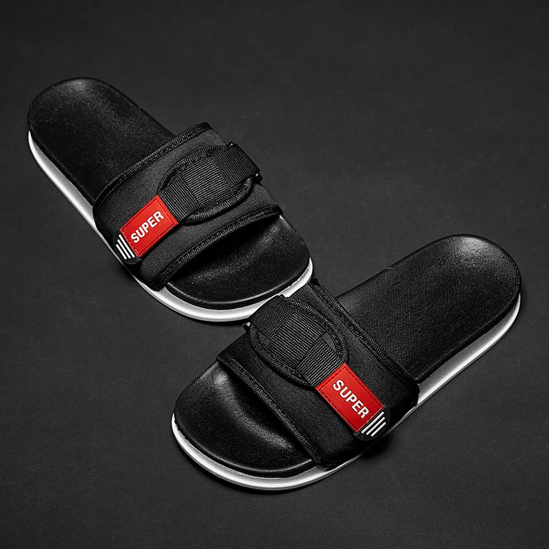 

Mens Causal Sandals Summer Beach Walking Shoes For Men Fashion Red Black Sandals Men Outdoor Slides Fashion Sandals Men