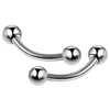 1PC Double Ball Curved Barbell Eyebrow Ring G23 Titanium Internally Threaded Bananabells Ear Tragus Helix Body Piercing ► Photo 3/6