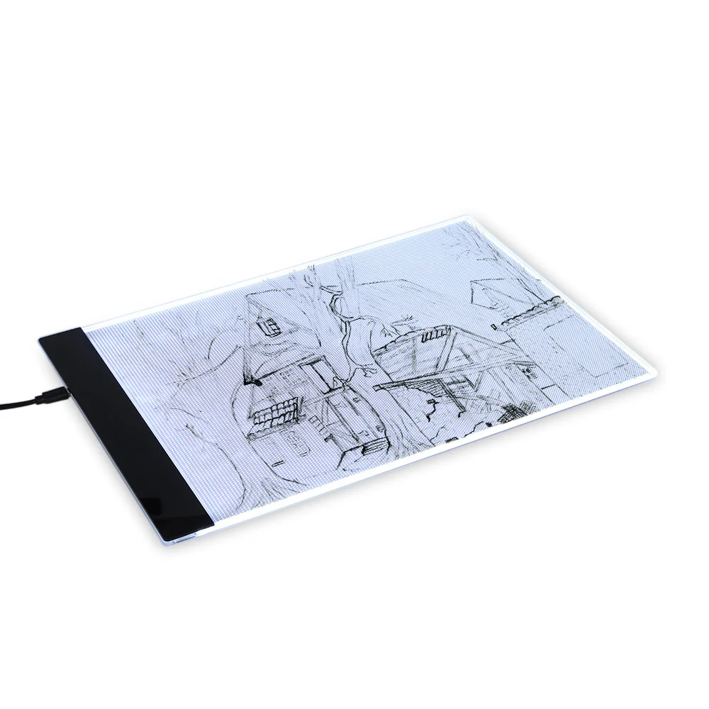 K1 A4 5mm Ultrathin Digital Lukisan Tablet DIPIMPIN Kotak Cahaya