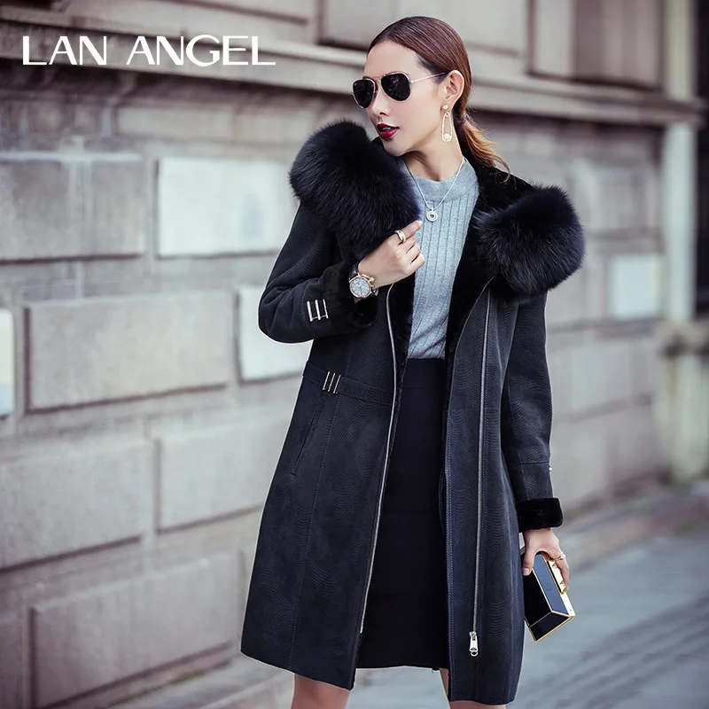 Best quality wool coat in 2017, natural sheepskin overcoat, various