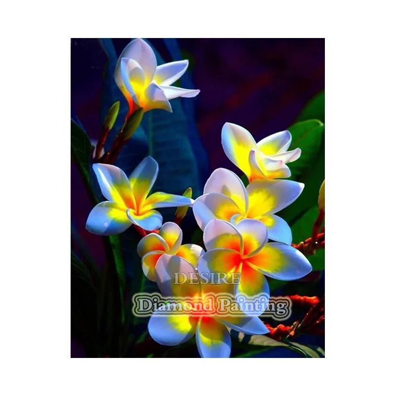 EASHRU Diamond Painting Cross Stitch Yellow Blue Flower DIY Embroidery Needlework Full Square Mosaic Home Decor PT2974 | Дом и сад