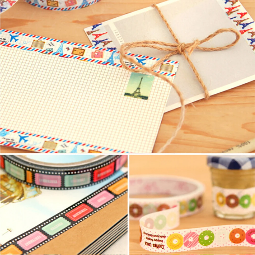 10 шт. DIY декоративные клейкие ленты мультфильм Platic дневник кружево цвет