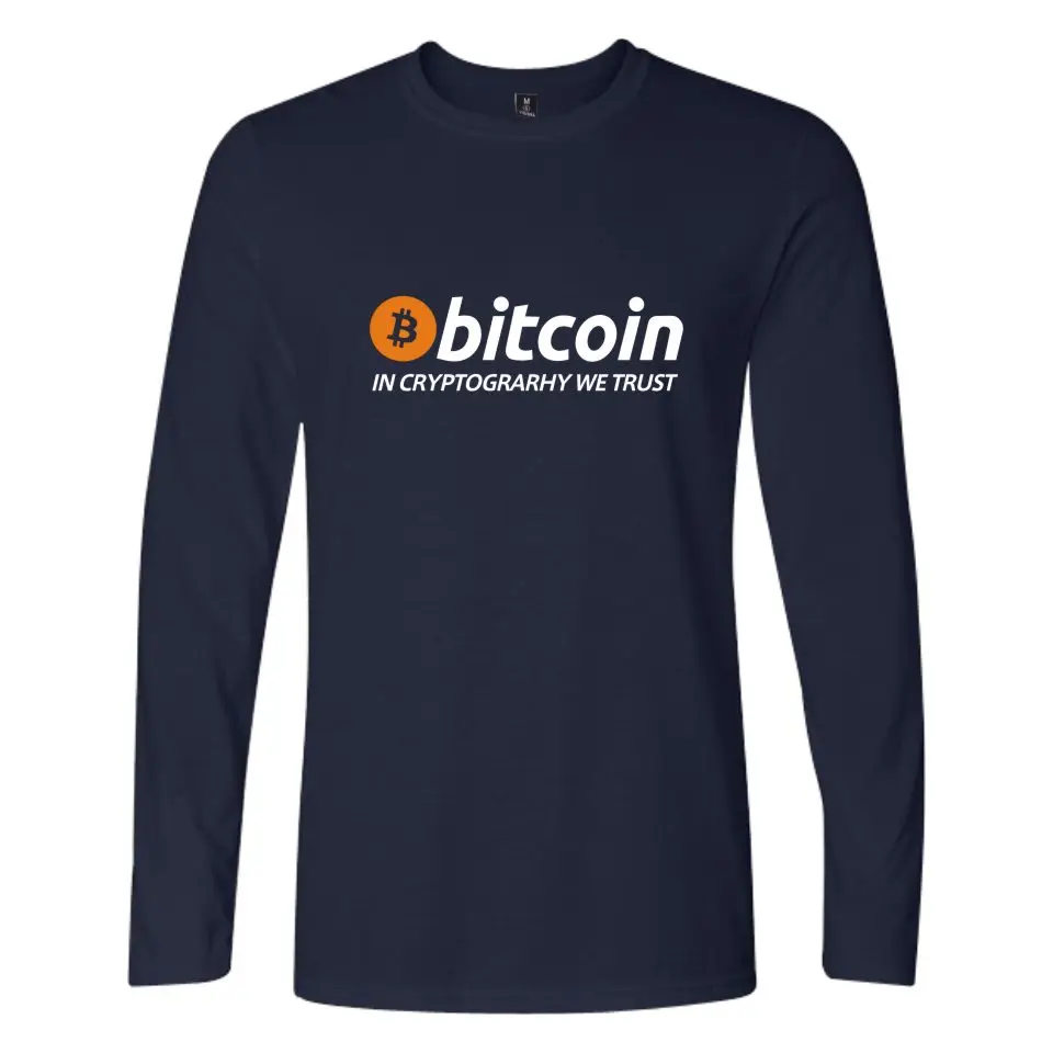 Новые биткоины в Cryptograrhy We Trust футболка для мужчин и женщин повседневная одежда