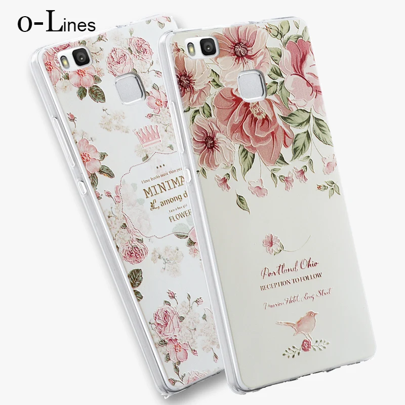  High Quality Soft TPU 3D Relief Painting Stereo Feeling Back Cover Case For Huawei P9 Lite G9 Phone Bag For Huawei P9 Case Coque 