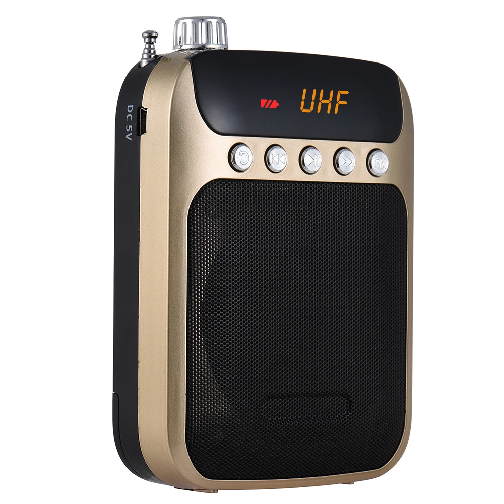 UHF Mini Portable Voice Amp Amplifier Loudspeaker FM Radio with