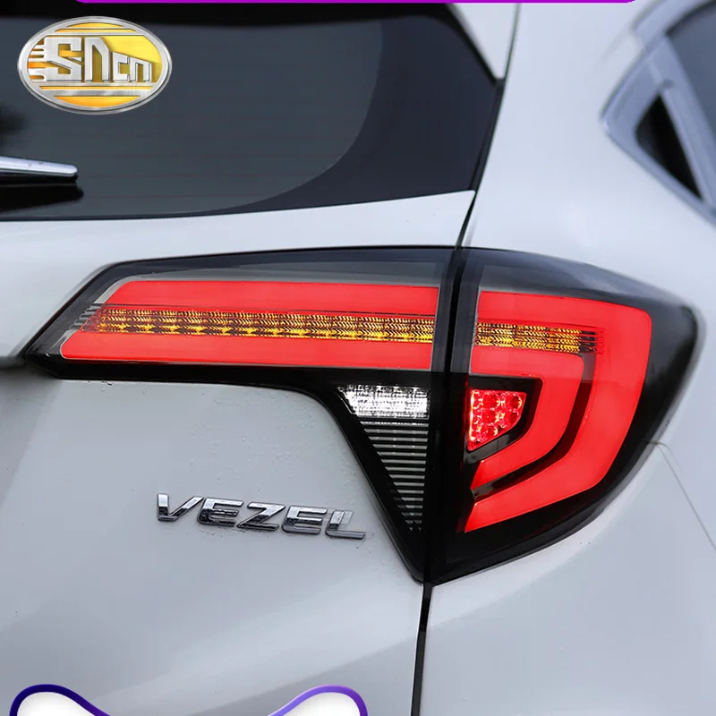 Автомобильный светодиодный задний светильник, задний светильник для Honda HR-V HRV-, задний противотуманный фонарь+ тормозной светильник+ Реверс+ Динамический сигнал поворота