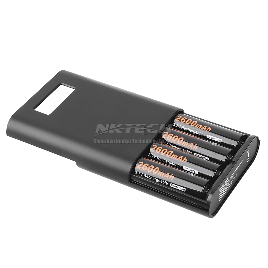 NKTECH E3S внешний Мощность банка 18650 Батарея USB ЖК-дисплей Зарядное устройство коробка 4 слотов для карт для Коврики 20 P20 Pro iPad Air iPhone XS 7 8 планшетов сотовых