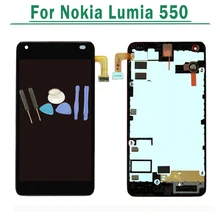 Für nokia für microsoft lumia 550 lcd display mit touch Screen Digitizer Montage Mit Rahmen Schwarz + Kostenlose Tools verschiffen