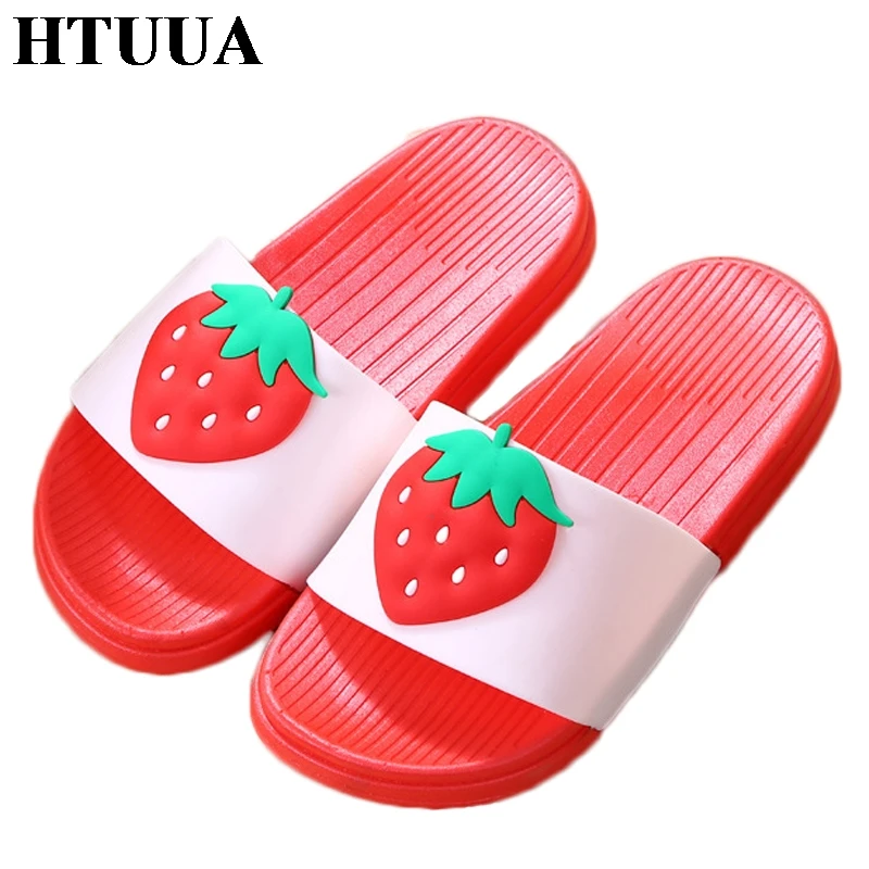 Kid/'s Sandals Slippers Slides Cartoon Fruit Flip Flops Shoes Soft Summer Beach