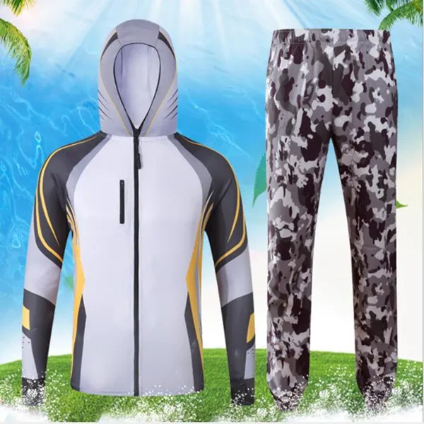 Мужские комплекты спортивной одежды для рыбалки, дышащие, быстросохнущие, анти-УФ, 40+, анти москитные, женские рубашки для рыбалки, брюки для рыбалки - Цвет: 06