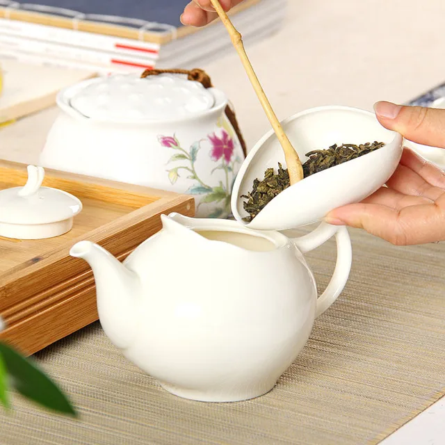 

Chinese White Porcelain Cha He Tea Tool Tea Presentation Vessel Put Tea Into the Pot