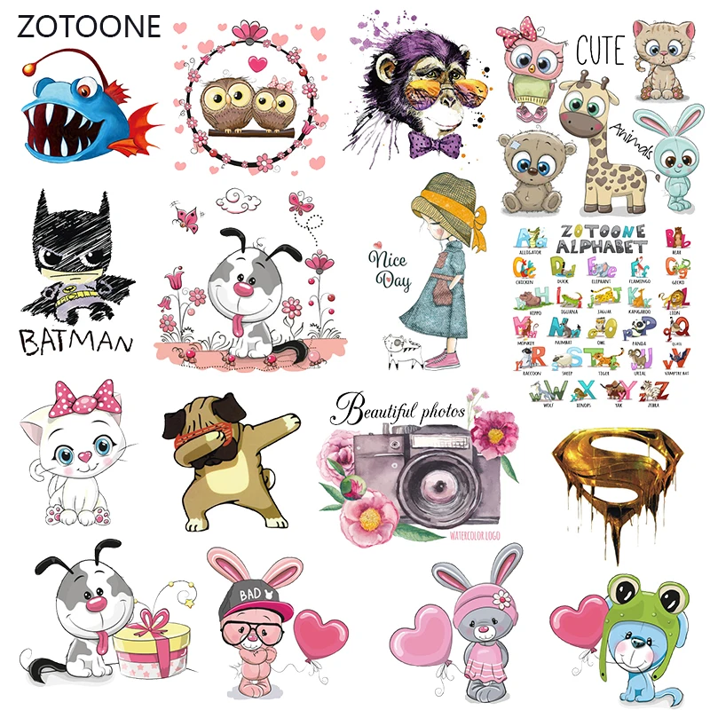 

ZOTOONE Unicorn Stripes Iron on Transfer Patches on Clothing Diy Dog Patch Heat Transfer for Clothes for Girl T-shirts Sticker M