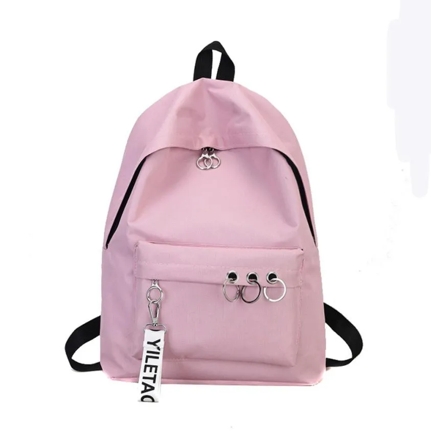 

Ring Decoration Shoulder Backpack Women Bookbags Backpack Satchel Travel Backpacks Anti Theft Backpacks Waterproof Daypack#21
