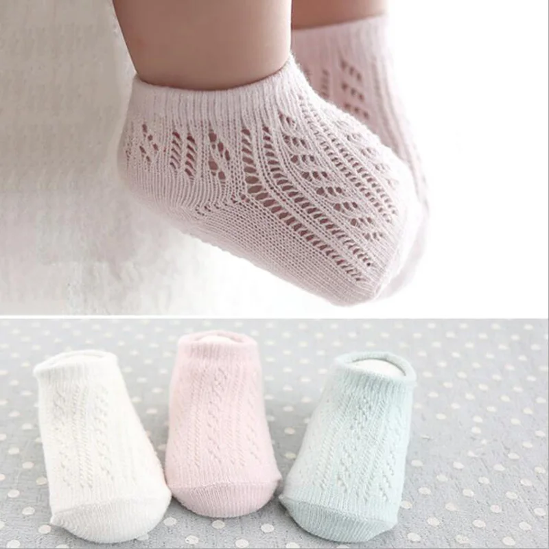 3 пара/лот новые весенне-летние ажурные Нескользящие Детские носки для малышей