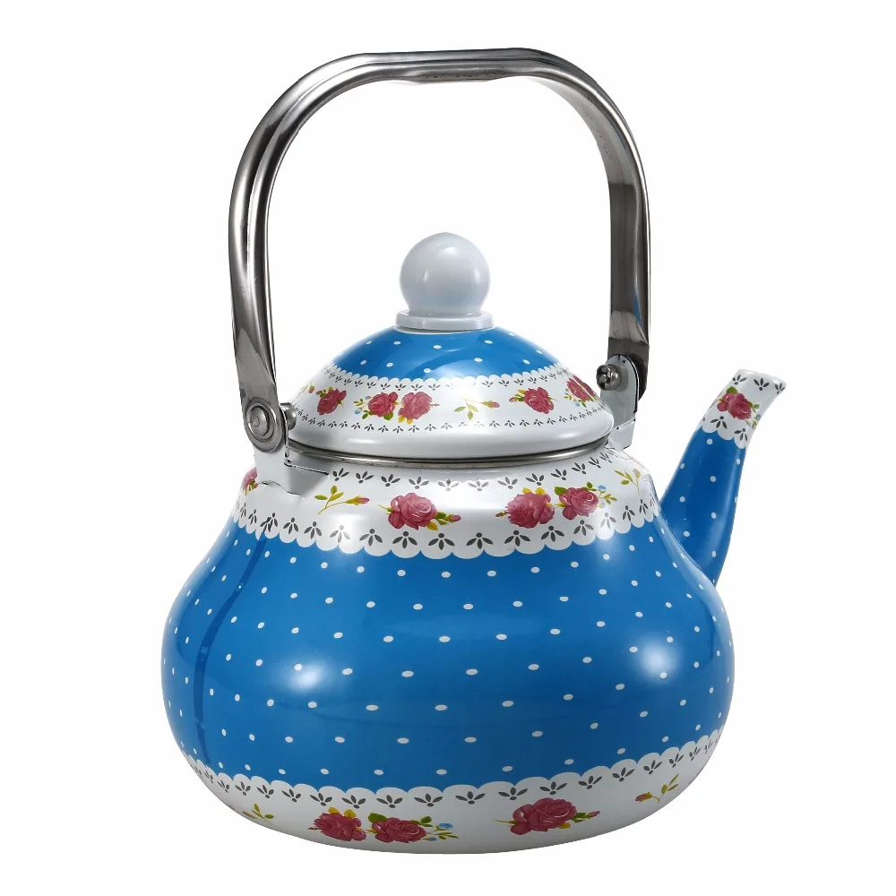 

2.5L Stainless Steel Handle is Idyllic Water Kettle, Portable Enamel Tea Pot, For Induction Cooker and Natural Gas.