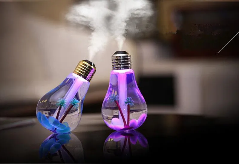 

Mini Colorful change LED Novelty Lamp for Home Office USB LED Night Light Bulb with 400ML Air Humidifier