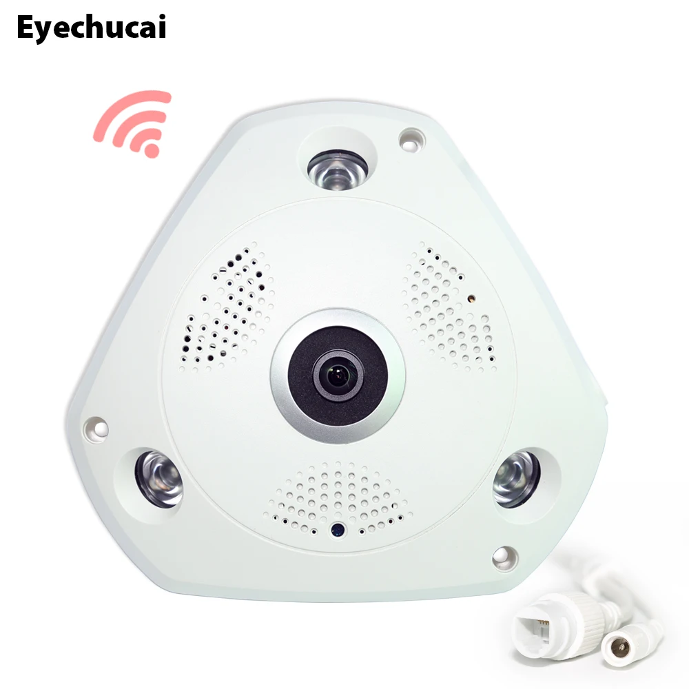 

1.3 MP/960P 360 Degree Panoramic IP WIFI Camera TF Card Recording Wireless And Wired Network Cam Home Security Surveillance CCTV