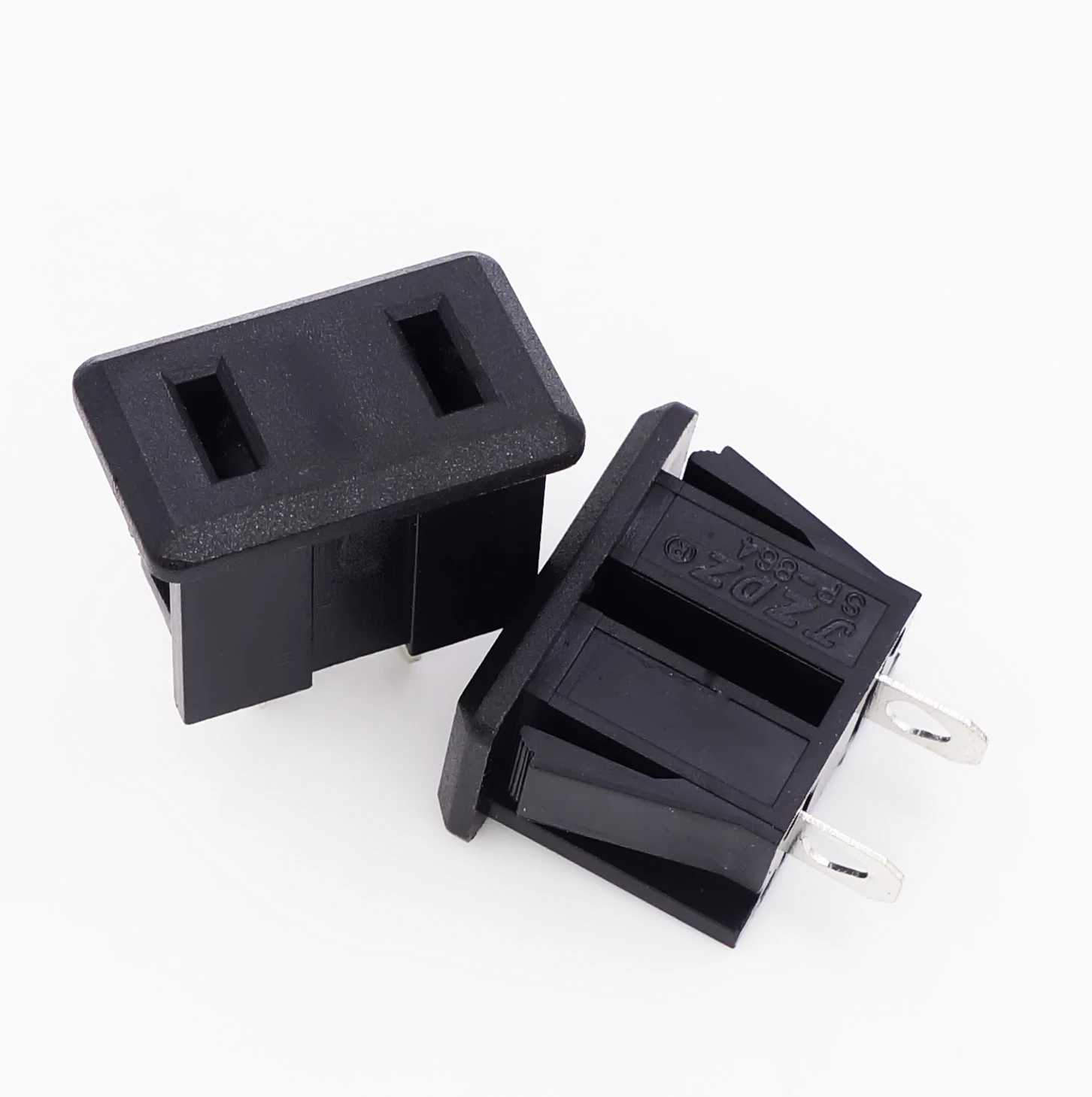 5pcs SP-864 AC 10A/250V 15A/125V US Plug Panel Mount Outlet Power Socket 2pin Black | Обустройство дома