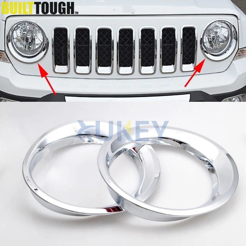 Fit For Jeep Patriot 2011 2016 Chrome Front HeadLight Head ... 2014 jeep patriot headlight wiring 